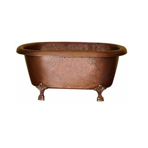 The Gilded Monarch 2025 Tina de cobre Acabado de cobre brillante Tina de baño chapada en cobre de metal grande - Product Image 3