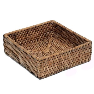 Arts and crafts wholesale rattan tissue box cover handmade tissue boxes for car
