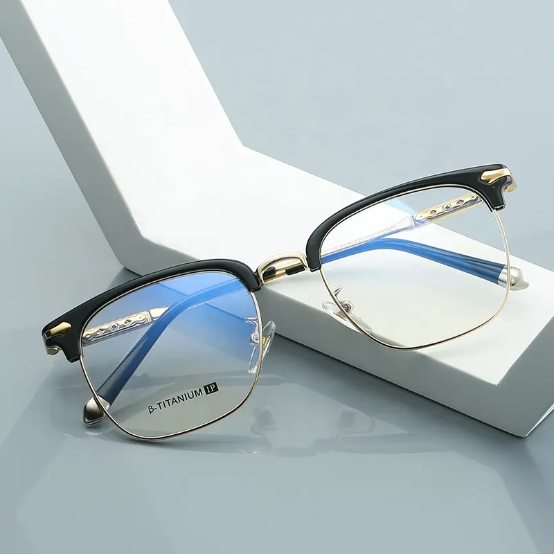 Frame Glasses Frame Hot Sell Eyeglasses Frame Blue Light Blocking Eyewear Titanium Anti-Blue Glasses Frame