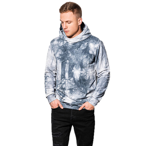 Sweat à capuche pour homme de haute qualité, respirant, écologique, coupe-vent, 100% coton, style tie-dye imprimé, pull-over - Product Image 3