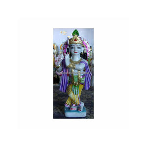 White Marble Beautiful God Krishna <b>Statue</b> - Product Image 1
