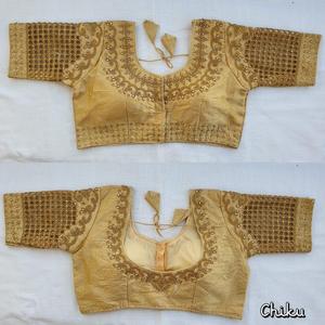 เสื้อเบลาส์ใส่ไปงานแต่งงานและงานปาร์ตี้สุดเซ็กซี่,เสื้อสำหรับสาวสารีในงานปักงานตัดดีไซน์ล่าสุดสำหรับผู้หญิงและเด็กผู้หญิง - Product Image 5