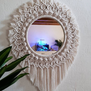 New Style Handmade Amazing <b>Small</b> Wall Macrame <b>Mirror</b> for Decoration Your Home - Product Image 1