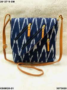 Ikkat กระเป๋าราตรีสลิงมีสไตล์ดีไซน์เนอร์พร้อมกระเป๋าผ้าคอตตอนซับใน - Product Image 2