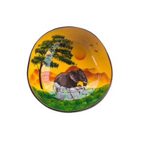 Customized Logo Lacquered Coconut Bowls Sustainable Ceramic Dinnerware <b>Plates</b> <b>Camping</b> Handicrafts Technology Free Made Vietnam - Product Image 1