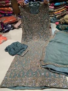 2019 femmes grande taille jolie indienne/pakistanaise Shalwar Kameez robe de soirée de mariage - Product Image 3