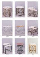 Table basse moderne au design feuille pour l'intérieur de la maison et de l'hôtel, meubles argentés démontés pour le salon et le couloir, décoratifs
