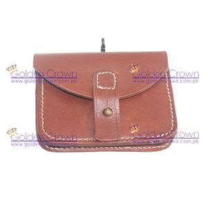 Pochette en cuir-marron | Pochette en cuir Lebel français | Pochette en cuir français - Product Image 1