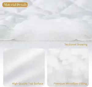 غطاء مرتبة مبطن كامل، واقي مرتبة مضاد للماء، جيب عميق مرن يناسب حتى 21 بوصة، ناعم وقابل للتنفس - Product Image 5