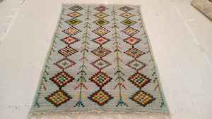 Indio al por mayor hecho a mano 100% Lana, Picnic marroquí bereber alfombra tapiz tejida de lujo de la habitación corredor de piso alfombra de oración - Product Image 5