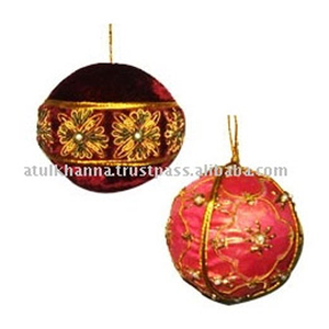 PK Christmas <b>Tree</b> Ornaments with Zari Embroidery - Product Image 1