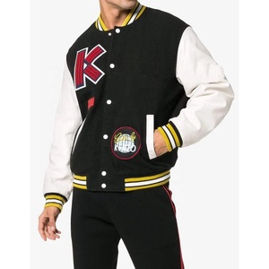 Chaqueta universitaria de lana de algodón personalizada OEM para forro de edredón cálido de invierno con decoración de bordado reflectante - Product Image 6