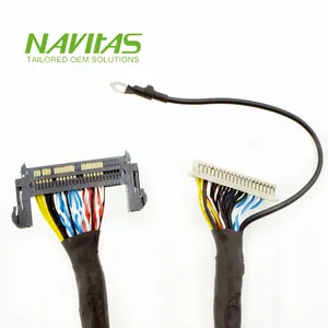 Tipi di cavi OEM LVDS FIR 51pin Hirose DF13 crimpatura a 40pin con assemblaggio cavi terminale ad anello