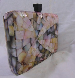 <b>Envelope</b> Box Mother of Pearl Black <b>White</b> Personalized Evening Indian Clutch Bag Women Wedding Handbags Delhi - Product Image 2