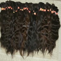 Cheveux indiens bruts non coupés en vrac, provenant de l'usine de Chennai, Inde, cheveux ondulés du sud de l'Inde, extensions de cheveux humains indiens en provenance d'Inde