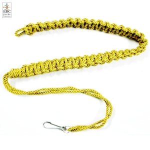 สายนาฬิกาผ้าไหมสีเหลืองทองแบบมีสาย OEM,ชุดสายไฟขบวนพาเหรดพร้อมตะขอโลหะอุปกรณ์สำหรับพิธีการขายส่ง - Product Image 4