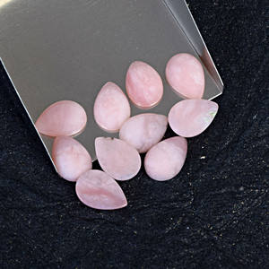 Opale rose naturelle, pierres précieuses cabochon de couleur rose, taille 5x3 mm à 15x9 mm, adaptées à la fabrication de bijoux, fournisseur en gros de pierres précieuses - Product Image 2