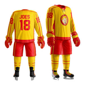 Ensemble de maillots d'uniformes de hockey sur glace personnalisés grande taille, dernier modèle pour l'entraînement - Product Image 4