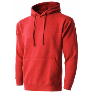 เสื้อมีฮู้ดผ้าซาตินมีฮู้ดแบบสวมหัวมีสไตล์แสนสบายเนื้อผ้าคอตตอนสีแดงเข้มมีสไตล์6XL ป้องกันการหดตัวสูงสุด - Product Image 4