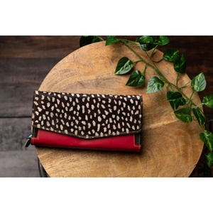 Real Handmade Recycled Animal Print Fur Leather Women Clutch Stylish Stubby Rainbow Color Multiuse Purse ATM <b>Card</b> <b>Holder</b> <b>Wallets</b> - Product Image 1