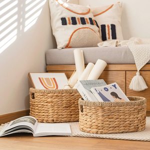 ตะกร้าใส่ผักตบชวาพร้อมหูจับ,ตะกร้าใส่ผักตบชวาผลิตในเวียดนาม - Product Image 3