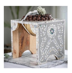 ขายส่งแม่ของมุกฝังเค้กยืนไม้เค้กวันเกิดยืนเค้กแต่งงานยืนผลิตจากอินเดีย - Product Image 1