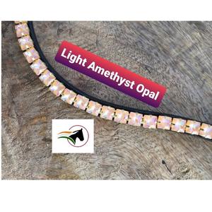 แถบคิ้วม้าคริสตัล8มม. หนังขี่ม้านำเทรนด์น้ำหนักเบาอเมทิสต์โอปอล - Product Image 5