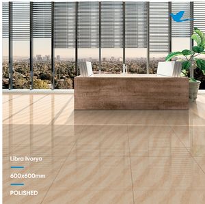 Azulejo de suelo de cerámica 600X600mm porcelana antideslizante Color marrón cuerpo completo doble carga azulejos vitrificados DE LA India - Product Image 6
