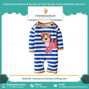 Bebé niña último diseño 100% algodón orgánico de las niñas bebé mameluco proveedor - Product Image 6