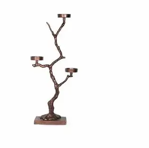 树中心桌烛台家用装饰皮勒架风格设计茶灯架