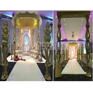 ชุดรูปแบบแบบเรียบง่ายสำหรับงานแต่งงานทำจากไม้อาชิควิมันแท็บแบบชาววังการแต่งงานทำด้วยไม้ที่งดงามการตั้งค่า mandap ในสหราชอาณาจักร - Product Image 1