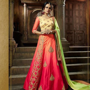 ชุดสูท salwar kameez ดูทันสมัยสำหรับผู้หญิงอินเดียเสื้อผ้าไหมตาข่ายผ้าไหมสำหรับใส่ทำงานในสำนักงานเย็บปักด้วยหิน - Product Image 1