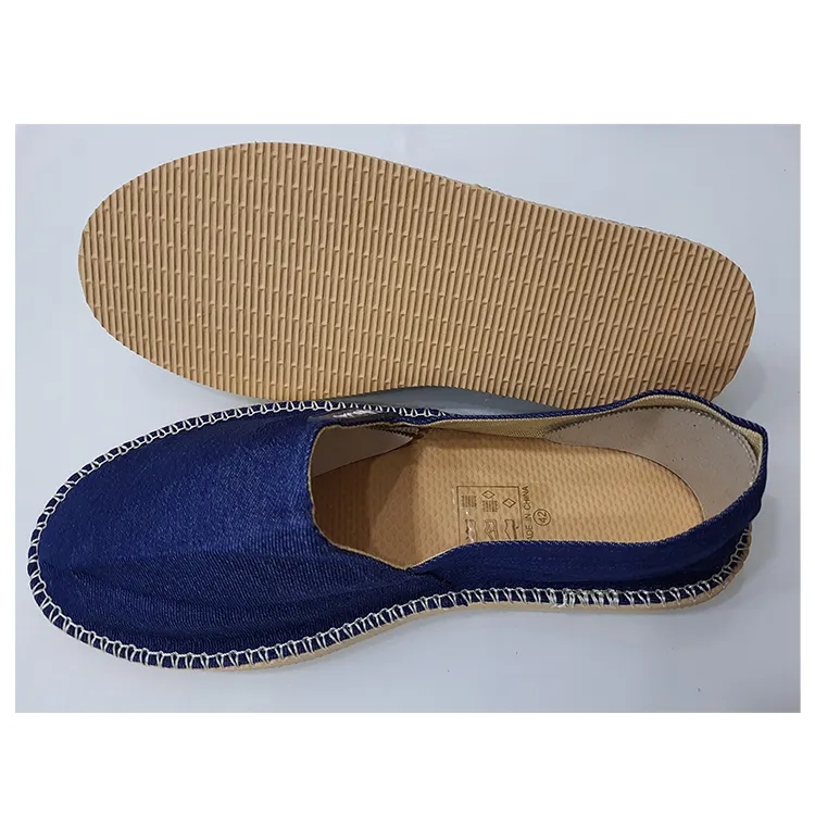 Blue Denim Upper Material Bulk Selling Lightweight Women's Shoes/Flats Espadrilles at Best Competitive Price