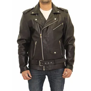 Customized High Quality Fashion Motorcycle Jacket Bomber Coat Men and Women Motorbike Leather Jacket
