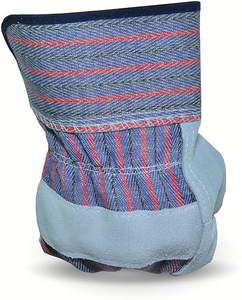 Guantes de trabajo de cuero de vaca con puño de seguridad de goma Función antiimpacto para construcción y uso de la palma - Product Image 3