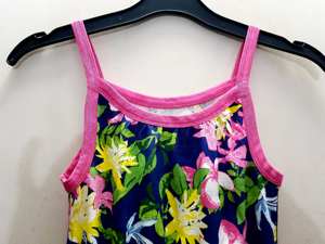 Ropa de Verano Informal para Bebés y Niñas Pequeñas, Romper de Algodón Tejido con Estampado Floral, Sin Mangas, Marca Privada Original, Stock de Bangladesh - Product Image 3