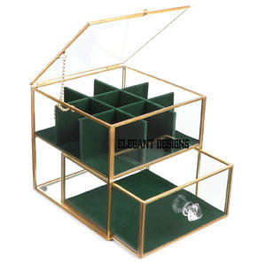 กล่องเครื่องประดับโลหะทรงสี่เหลี่ยมที่ทันสมัยกล่องเครื่องประดับสำหรับงานหนักมีสไตล์ยุโรปมาใหม่กล่องเครื่องประดับที่ดีที่สุด - Product Image 3