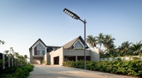 Lampadaire LED extérieur tout-en-un haute luminosité 300W, alimenté par énergie solaire, indice de protection IP68, lumière du jour 6000K, télécommande, éclairage sur poteau