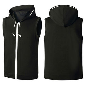 Sudadera con Capucha sin Mangas de Última Moda para Hombre, Tallas y Colores Personalizados, Algodón, Fibra de Bambú, Ecológica, Secado Rápido, Temporada de Primavera - Product Image 1