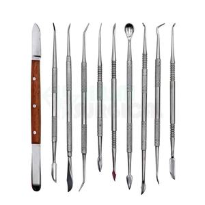 Kit d'outils de sculpture, spatule dentaire de haute qualité, couteau de plâtre, acier inoxydable, multi-usage à la cire de dents, 5 pièces - Product Image 2