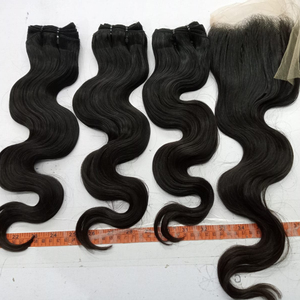 Extensiones de cabello indio ondulado de un solo donante alineado de alta calidad 100%, proveedor de confianza sin enredos - Product Image 2