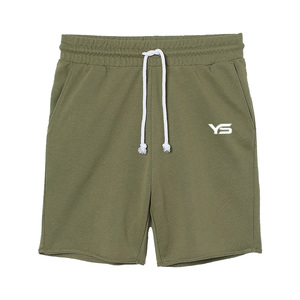 Alta calidad de los hombres de moda Casual corto 100% algodón de media cintura logotipo personalizado bordado patrón sólido Material de lana - Product Image 1