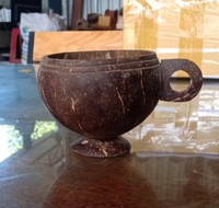 Taza de Café de Cáscara de Coco/ Taza de Cáscara de Coco Más Vendida, Taza de Coco Reutilizable Ecológica con Precio Económico/ Taza de Bambú
