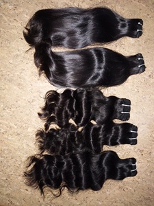 Venta al por mayor de extensiones de cabello Remy indio virgen cabello humano crudo tejido a granel de Chennai - Product Image 4