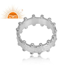 Fine Sterling Silver Hammered Band <b>Ring</b> for Women Silver Jewelry Manufacturer - Product Image 2