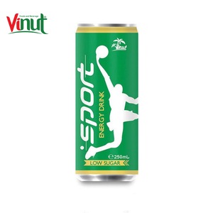 Bebida energética deportiva de 250 ml con precio económico y MOQ bajo del fabricante líder en Vietnam, bebida energética HALAL - Product Image 1