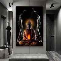 Gambar Kanvas Poster Buddha Dekorasi Tuhan Buddha Seni Dinding Kanvas Cetakan Lukisan Buddha Di Dinding