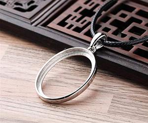 จี้อัญมณีทรงหยดน้ำ10X14มม.,จี้เงินรูปวงรี925จี้อัญมณี DIY คลาสสิกของขวัญโลหะเครื่องประดับ1ชิ้น - Product Image 4