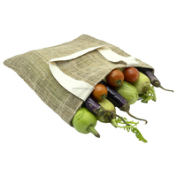 Bolso de mano para mujer, bolsa de mano, hilo de cáñamo, hecho a mano, tejido a mano, forro interior, cierre de botón, ecológico, NP