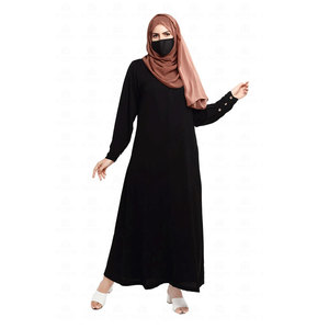 Abaya ชุดเดรสแฟชั่นของผู้หญิง,ชุดอาบายามุสลิมแขนยาวสีดำแบบลำลองสวยที่สุดดีไซน์ใหม่ล่าสุดปี2022 - Product Image 5